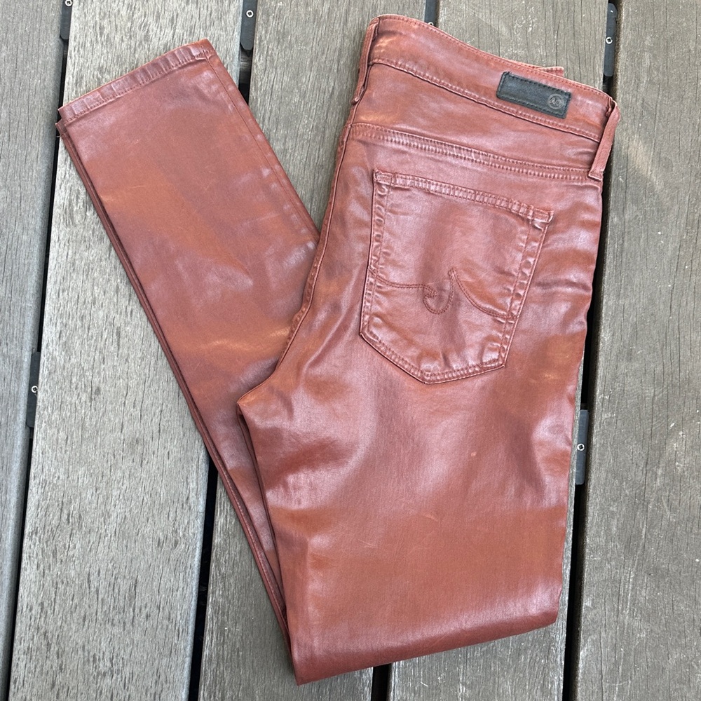 AG Adriano Goldschmied Dark Red Skinny Jeans